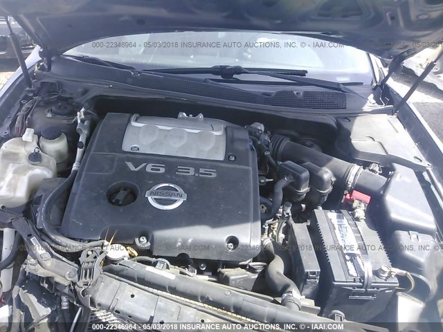 1N4BA41E48C813851 - 2008 NISSAN MAXIMA SE/SL GRAY photo 10