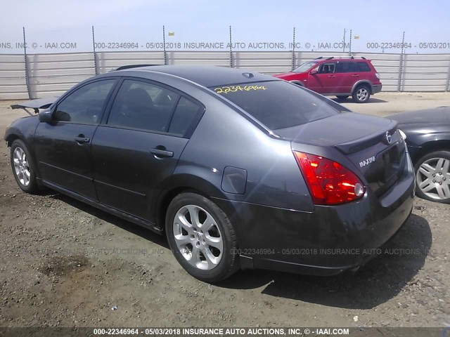 1N4BA41E48C813851 - 2008 NISSAN MAXIMA SE/SL GRAY photo 3