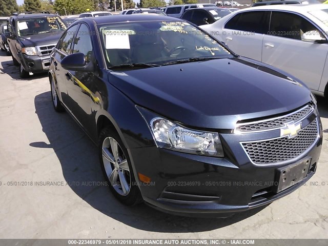 1G1PE5SB7E7109039 - 2014 CHEVROLET CRUZE LT Dark Blue photo 1