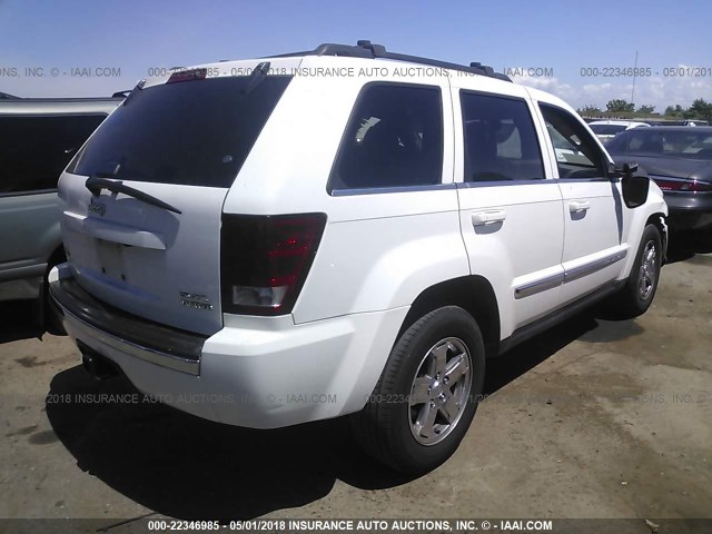 1J4HR582X5C672076 - 2005 JEEP GRAND CHEROKEE LIMITED WHITE photo 4