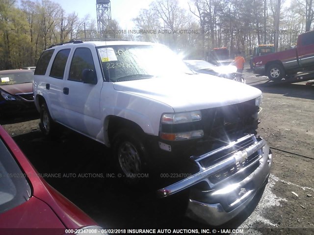 1GNEK13T36R154483 - 2006 CHEVROLET TAHOE K1500 WHITE photo 1