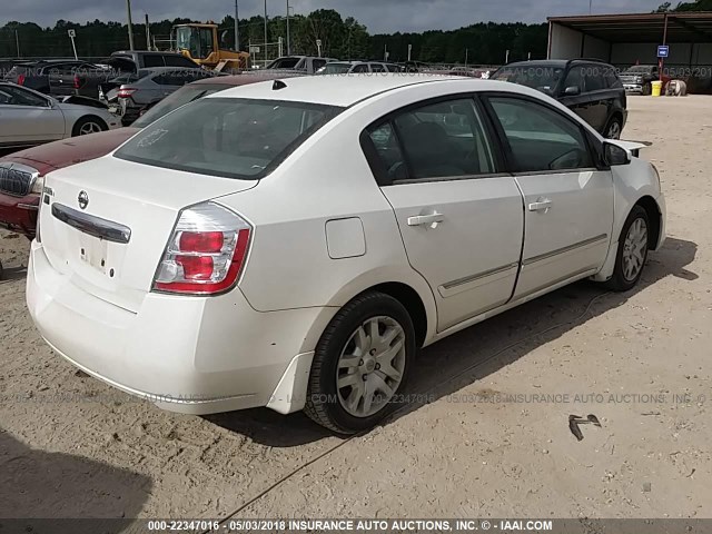 3N1AB6AP4AL614053 - 2010 NISSAN SENTRA 2.0/2.0S/SR/2.0SL WHITE photo 4