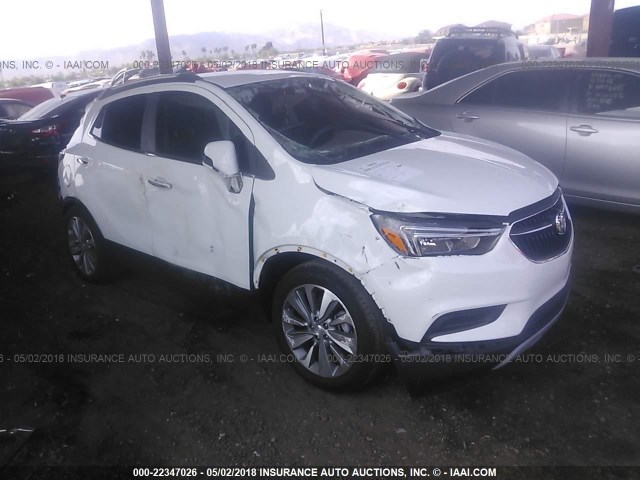 KL4CJASB3JB627287 - 2018 BUICK ENCORE PREFERRED WHITE photo 1