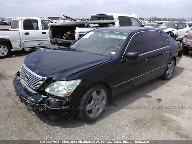 JTHBN36F355005287 - 2005 LEXUS LS 430 BLACK photo 2