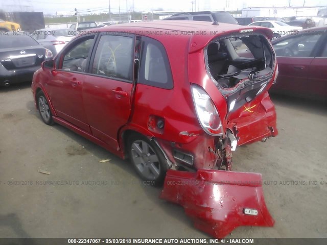 JS2RC61H455302042 - 2005 SUZUKI AERIO SX RED photo 3