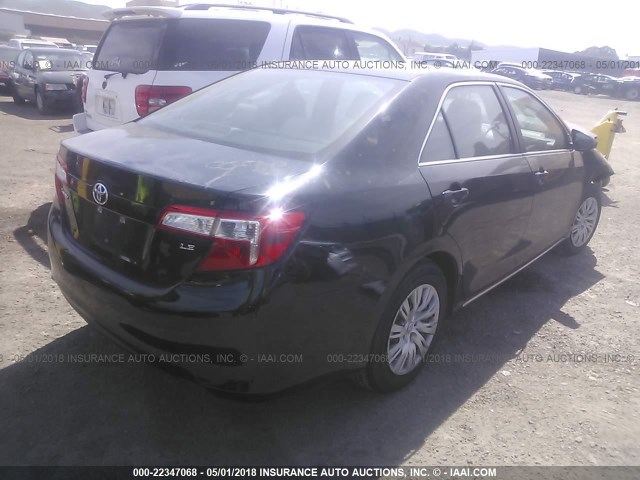 4T1BF1FK2CU070534 - 2012 TOYOTA CAMRY SE/LE/XLE BLACK photo 4