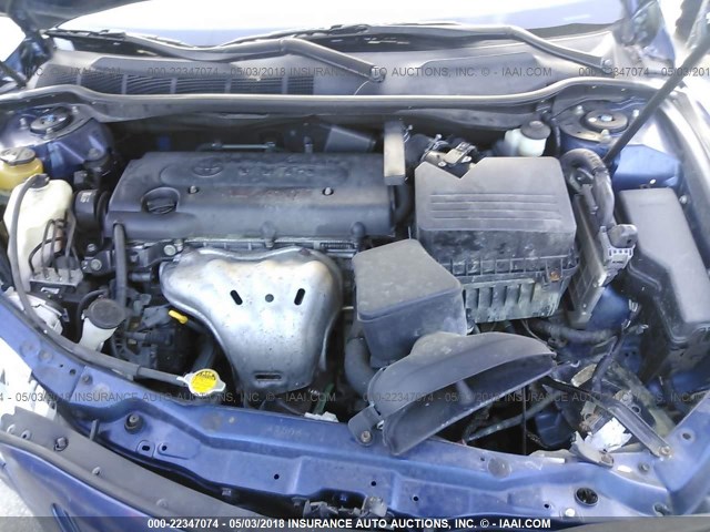 4T1BE46K88U208511 - 2008 TOYOTA CAMRY CE/LE/XLE/SE BLUE photo 10
