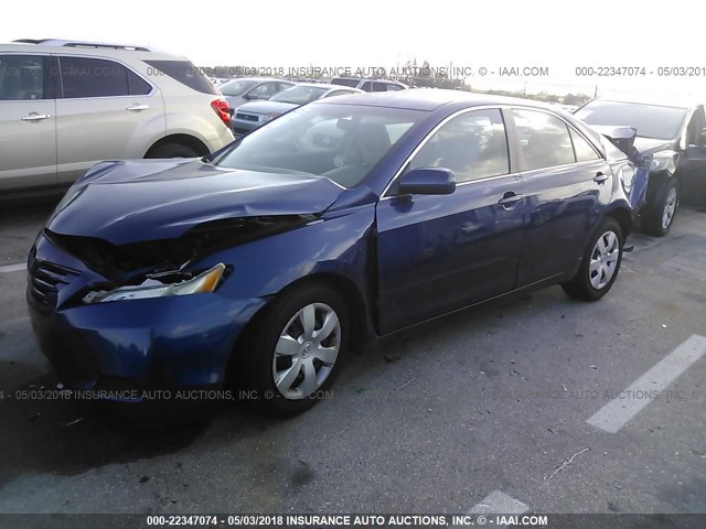 4T1BE46K88U208511 - 2008 TOYOTA CAMRY CE/LE/XLE/SE BLUE photo 2