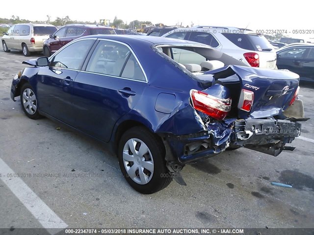 4T1BE46K88U208511 - 2008 TOYOTA CAMRY CE/LE/XLE/SE BLUE photo 3