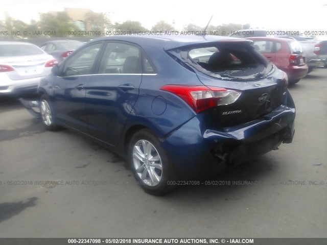 KMHD35LH1FU241893 - 2015 HYUNDAI ELANTRA GT 蓝色 照片 3