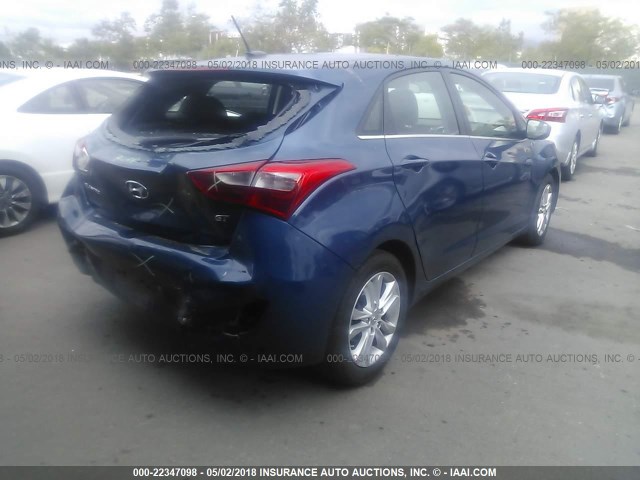 KMHD35LH1FU241893 - 2015 HYUNDAI ELANTRA GT 蓝色 照片 4