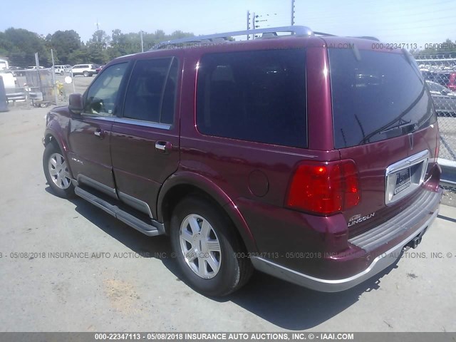 5LMFU28R84LJ32000 - 2004 LINCOLN NAVIGATOR BURGUNDY photo 3