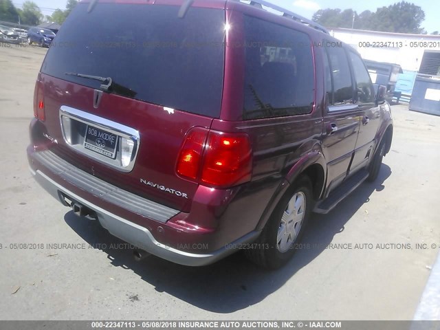 5LMFU28R84LJ32000 - 2004 LINCOLN NAVIGATOR BURGUNDY photo 4