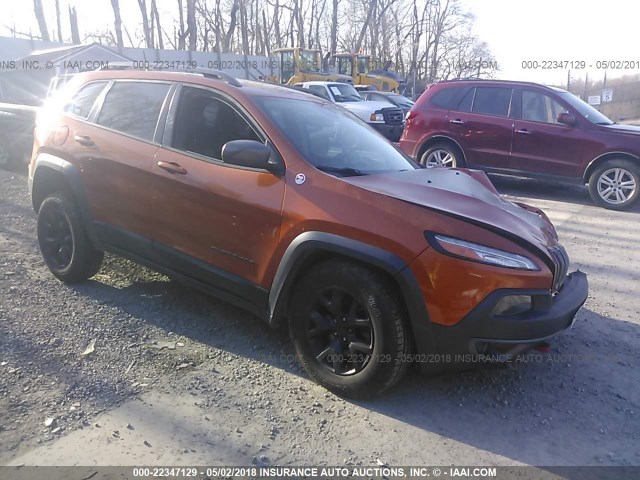 1C4PJMBB7FW544986 - 2015 JEEP CHEROKEE TRAILHAWK ORANGE photo 1