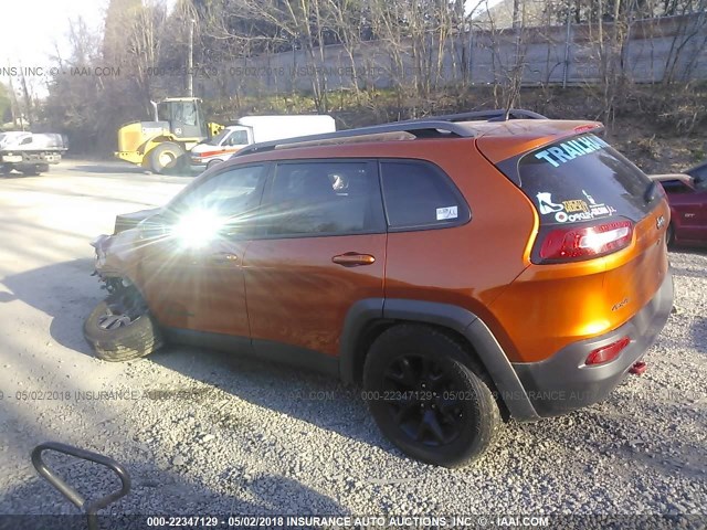 1C4PJMBB7FW544986 - 2015 JEEP CHEROKEE TRAILHAWK 橙色 照片 3