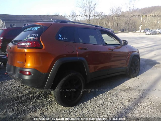 1C4PJMBB7FW544986 - 2015 JEEP CHEROKEE TRAILHAWK 橙色 照片 4