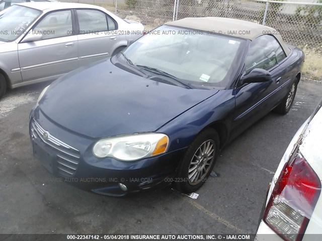 1C3EL55R26N140343 - 2006 CHRYSLER SEBRING TOURING BLUE photo 2