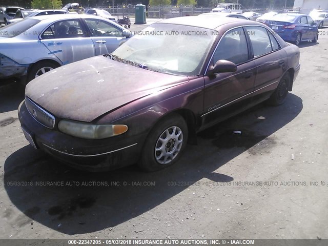 2G4WS52M8V1413132 - 1997 BUICK CENTURY CUSTOM BURGUNDY photo 2