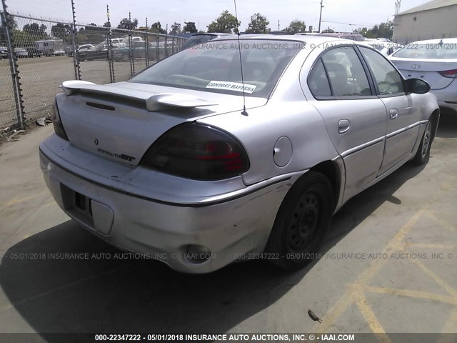 1G2NW52E44C106549 - 2004 PONTIAC GRAND AM GT SILVER photo 4