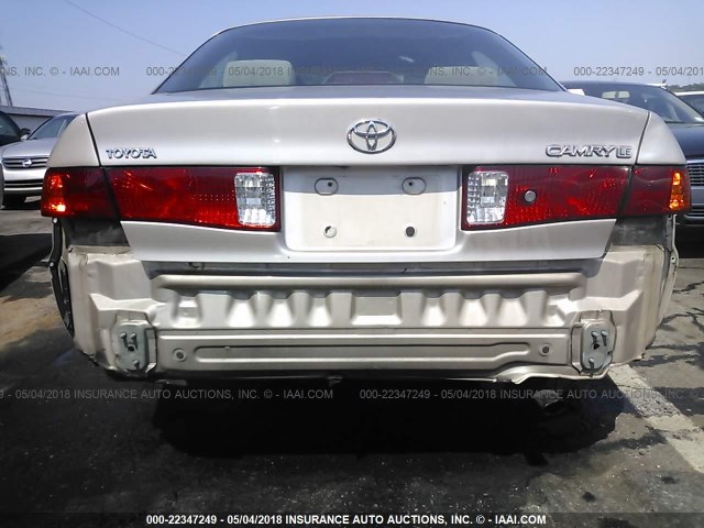 4T1BG22K51U106142 - 2001 TOYOTA CAMRY CE/LE/XLE GOLD photo 6