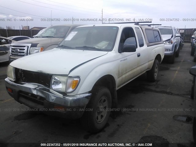 4TAWN72N5VZ308938 - 1997 TOYOTA TACOMA XTRACAB WHITE photo 2