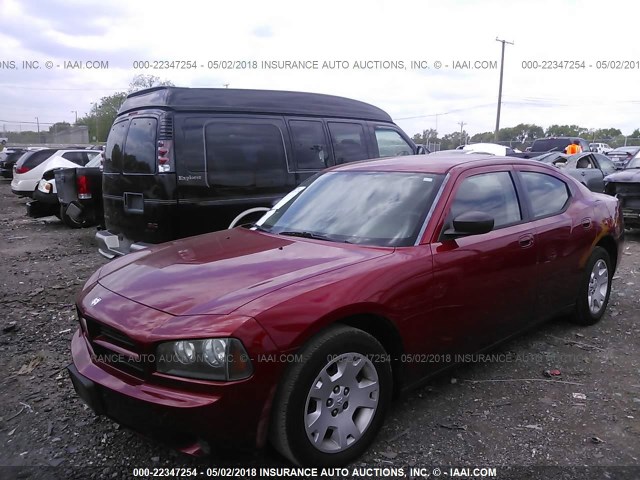 2B3KA43RX7H851401 - 2007 DODGE CHARGER SE/SXT BURGUNDY photo 2