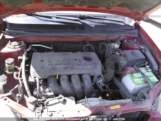 2T1KR32E96C618005 - 2006 TOYOTA COROLLA MATRIX XR RED photo 10