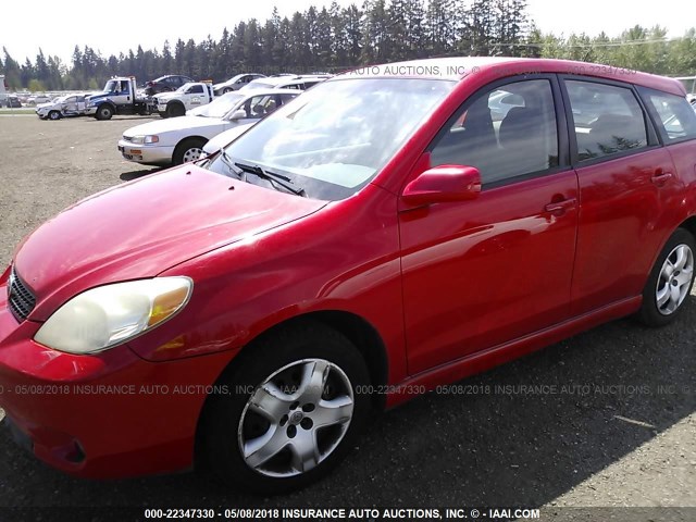 2T1KR32E96C618005 - 2006 TOYOTA COROLLA MATRIX XR RED photo 2