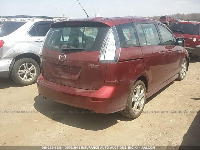 JM1CR2W32A0360372 - 2010 MAZDA 5 RED photo 4