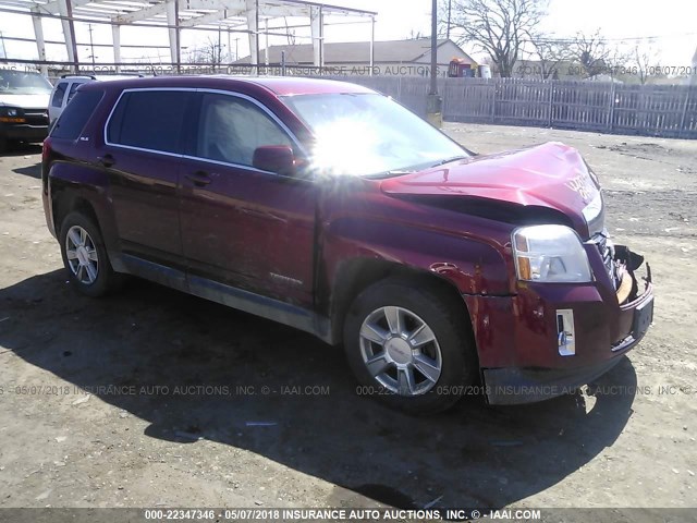 2GKALMEK7C6330814 - 2012 GMC TERRAIN SLE MAROON photo 1