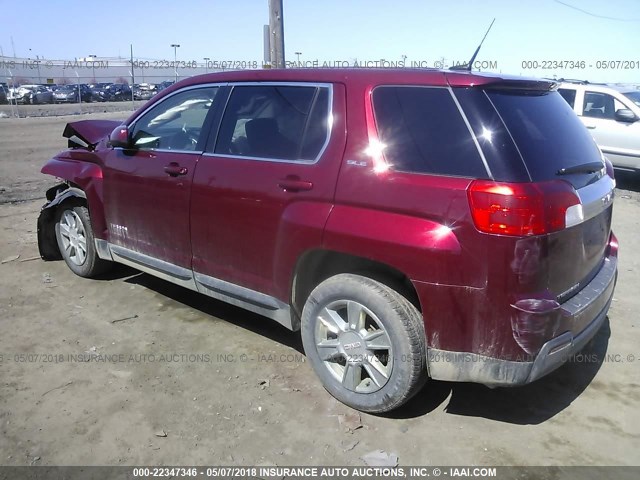 2GKALMEK7C6330814 - 2012 GMC TERRAIN SLE MAROON photo 3