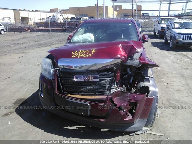 2GKALMEK7C6330814 - 2012 GMC TERRAIN SLE MAROON photo 6