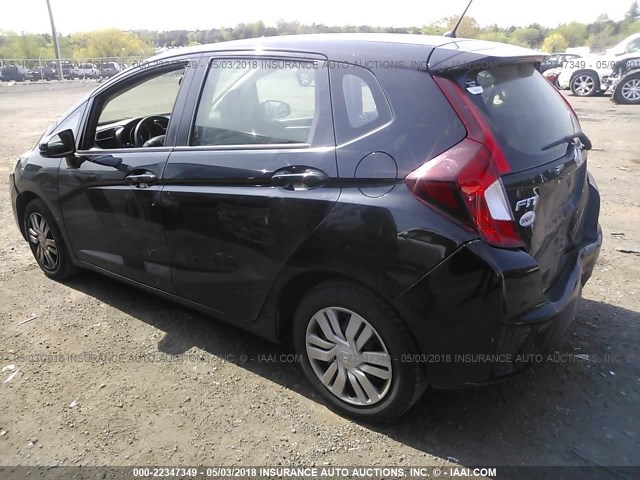 JHMGK5H51HS013117 - 2017 HONDA FIT LX BLACK photo 3