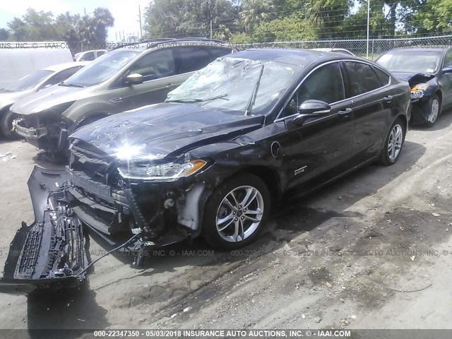 3FA6P0SU0FR157600 - 2015 FORD FUSION TITANIUM PHEV BLACK photo 2