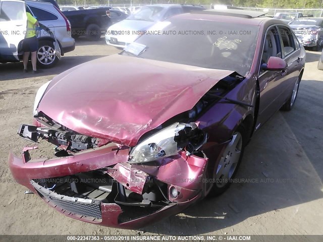 2G1WD58C869272703 - 2006 CHEVROLET IMPALA SUPER SPORT MAROON photo 2