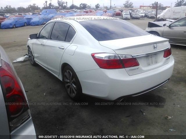 1HGCR2F53EA219359 - 2014 HONDA ACCORD SPORT WHITE photo 3