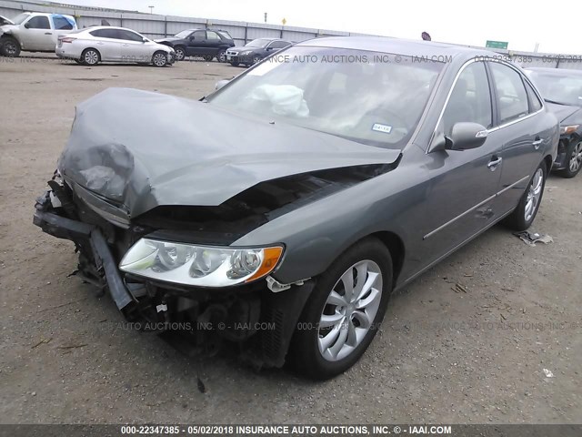 KMHFC46F08A286633 - 2008 HYUNDAI AZERA SE/LIMITED GRAY photo 2