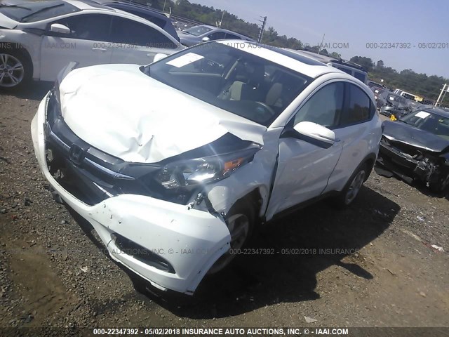 3CZRU6H55HM702378 - 2017 HONDA HR-V EX WHITE photo 2