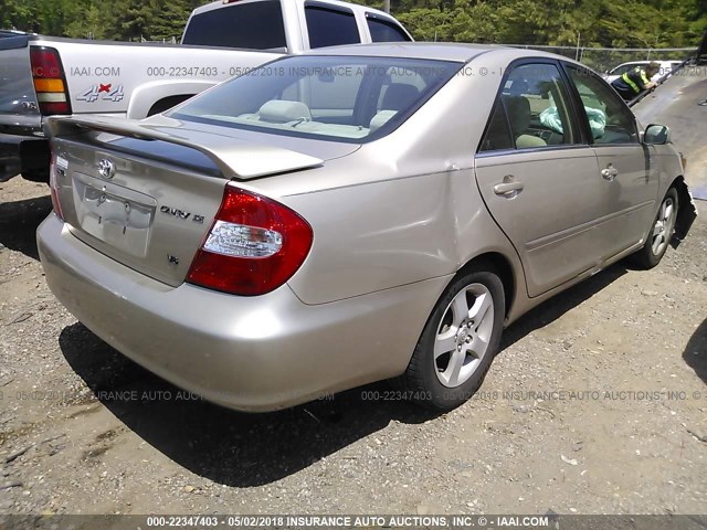 4T1BF32K62U508097 - 2002 TOYOTA CAMRY LE/XLE/SE თაფლისფერი ფოტო 4