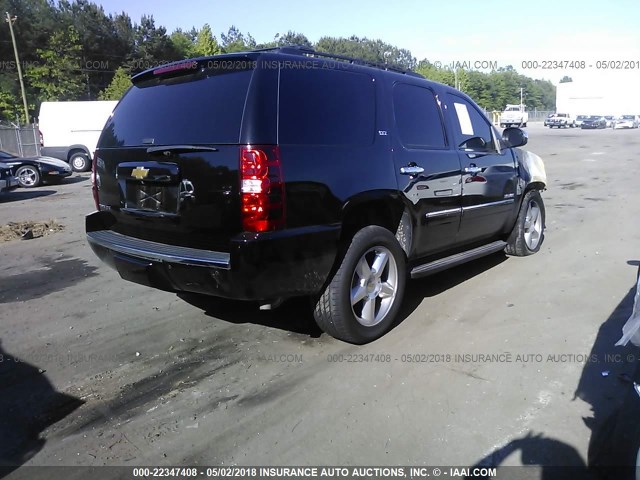 1GNSKCE08ER103657 - 2014 CHEVROLET TAHOE K1500 LTZ BLACK photo 4