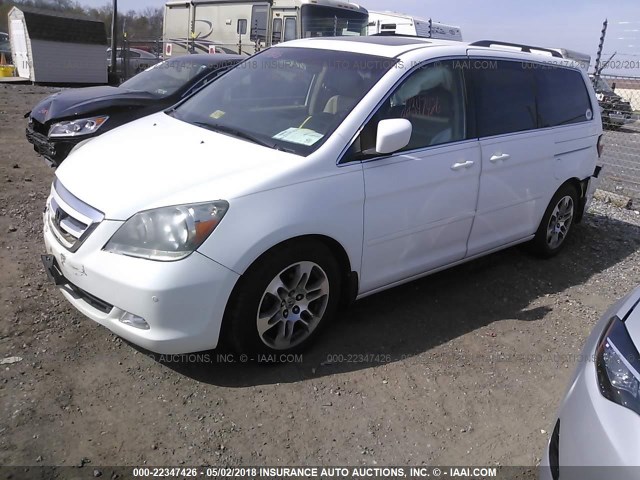 5FNRL38897B017966 - 2007 HONDA ODYSSEY TOURING WHITE photo 2