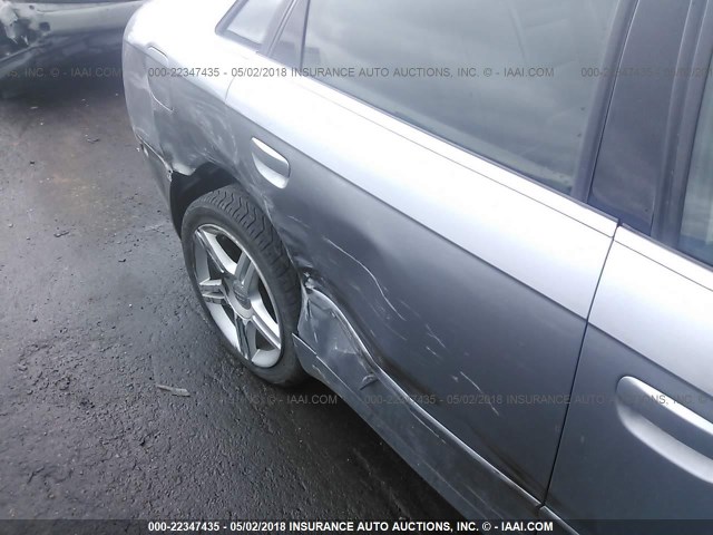 WAUDF78E27A073591 - 2007 AUDI A4 2.0T QUATTRO SILVER photo 6