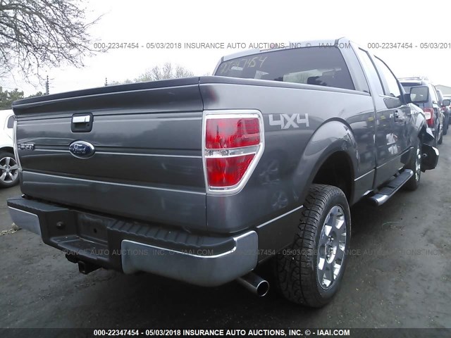 1FTPX14V79FA97486 - 2009 FORD F150 SUPER CAB GRAY photo 4