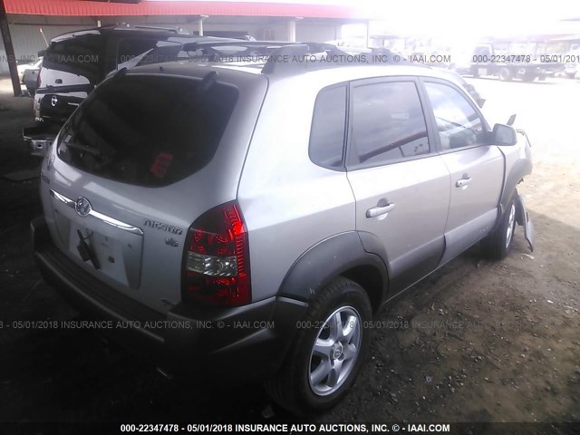 KM8JN72D35U149996 - 2005 HYUNDAI TUCSON GLS/LX GRAY photo 4