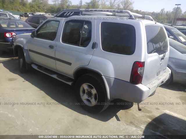 5N1ED28Y61C527178 - 2001 NISSAN XTERRA XE/SE SILVER photo 3