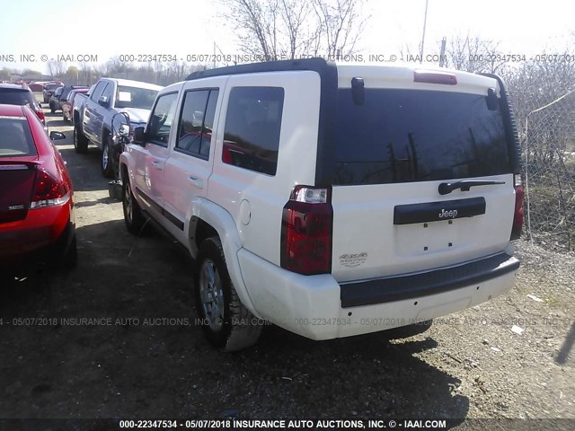 1J8HG48K28C189099 - 2008 JEEP COMMANDER SPORT თეთრი ფოტო 3