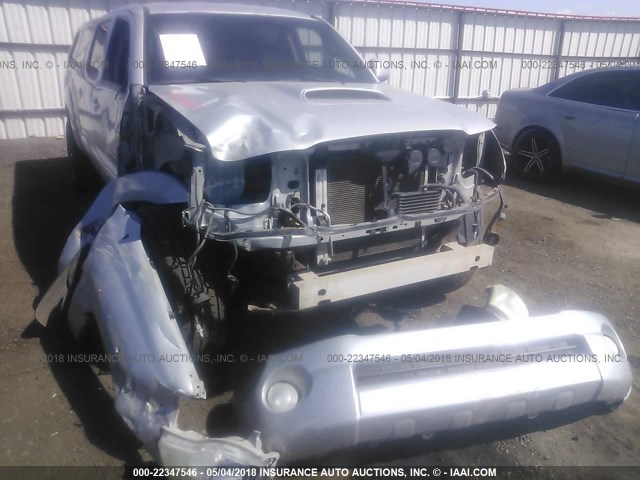 5TEMU52N36Z254077 - 2006 TOYOTA TACOMA DOUBLE CAB LONG BED SILVER photo 6