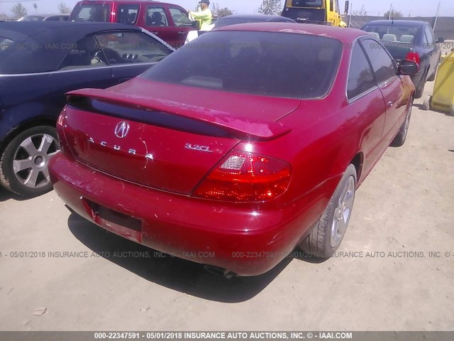19UYA42751A012210 - 2001 ACURA 3.2CL TYPE-S RED photo 4