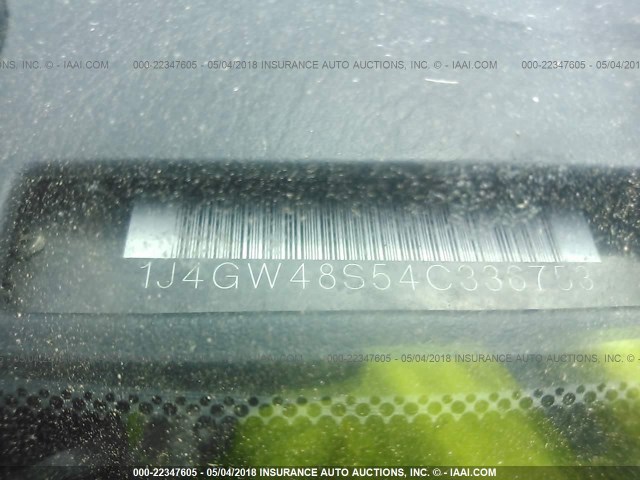 1J4GW48S54C336753 - 2004 JEEP GRAND CHEROKEE LAREDO/COLUMBIA/FREEDOM 蓝色 照片 9