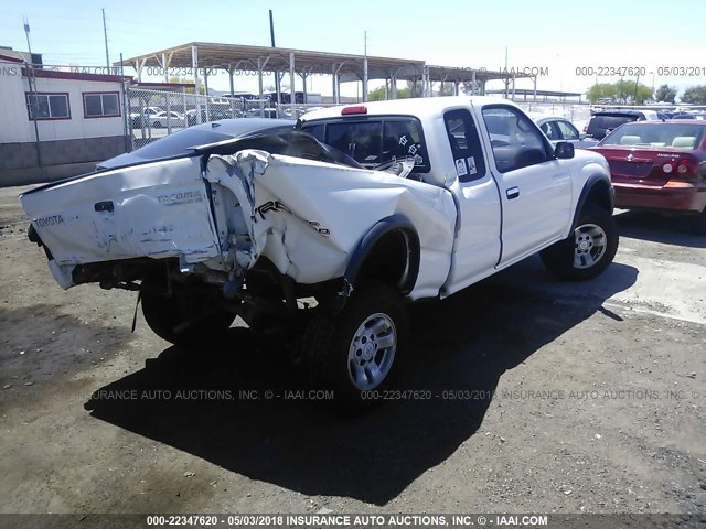 4TASN92N8XZ529592 - 1999 TOYOTA TACOMA XTRACAB PRERUNNER WHITE photo 4